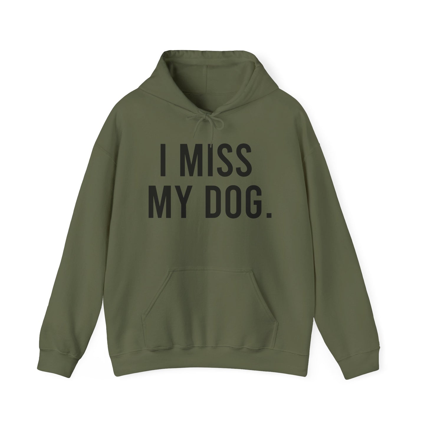Sudadera con capucha "Extraño a mi perro.” - Negro