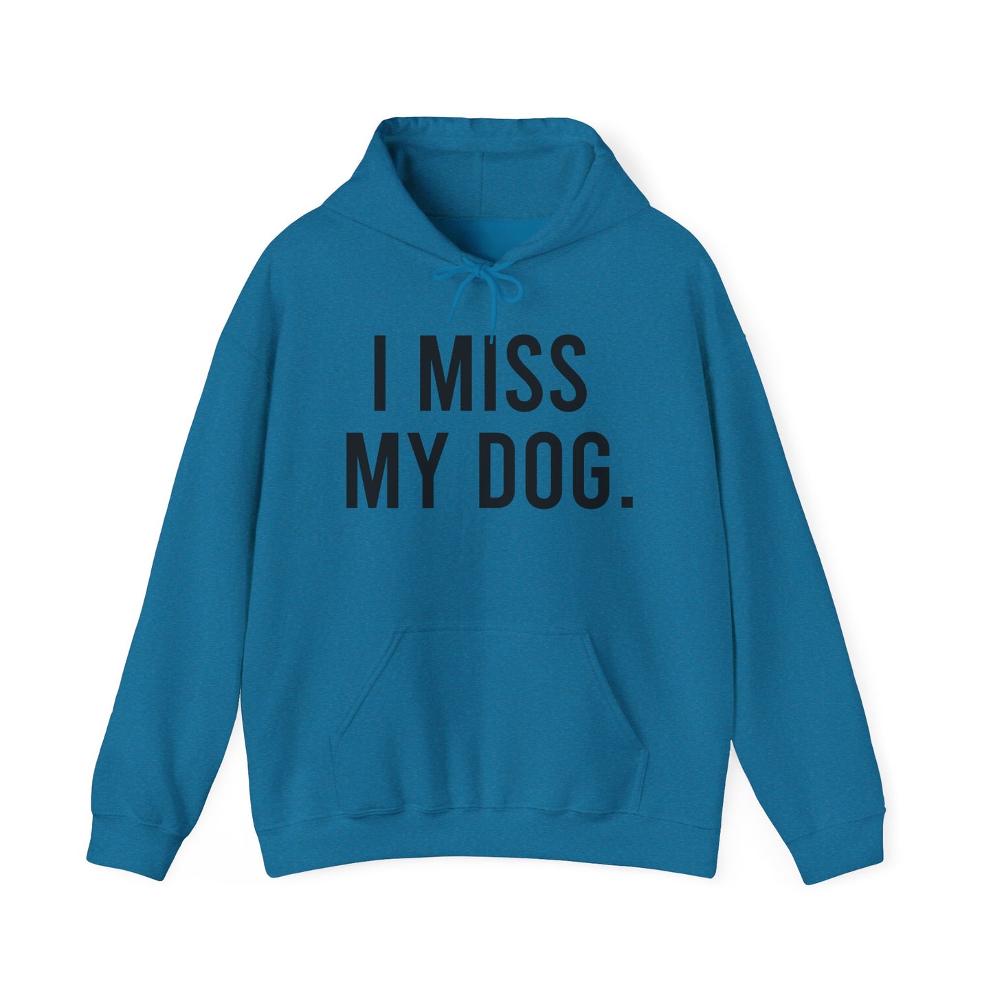 Sudadera con capucha "Extraño a mi perro.” - Negro